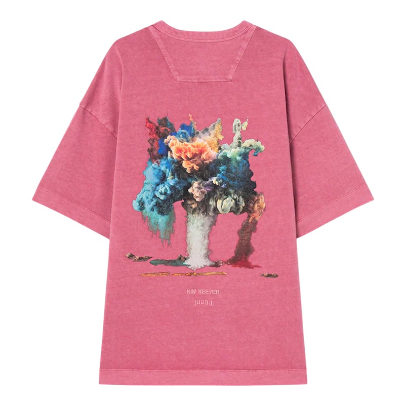 Garment Dyed Flower Print Tee