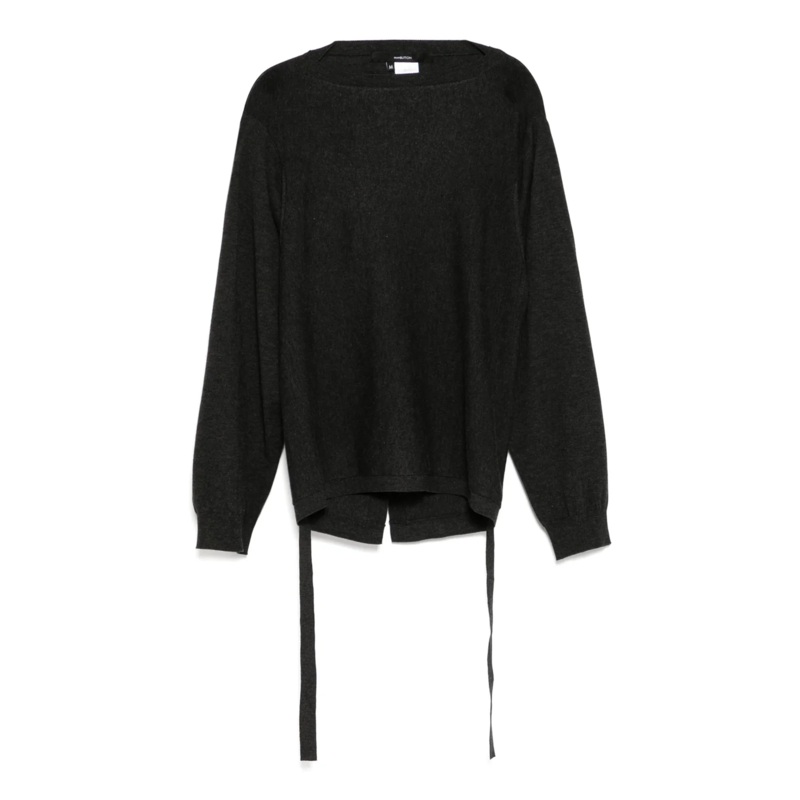 Gray Square Knit Top