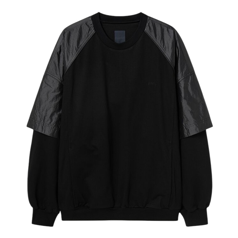 Nylon Layered Sweatshirt
