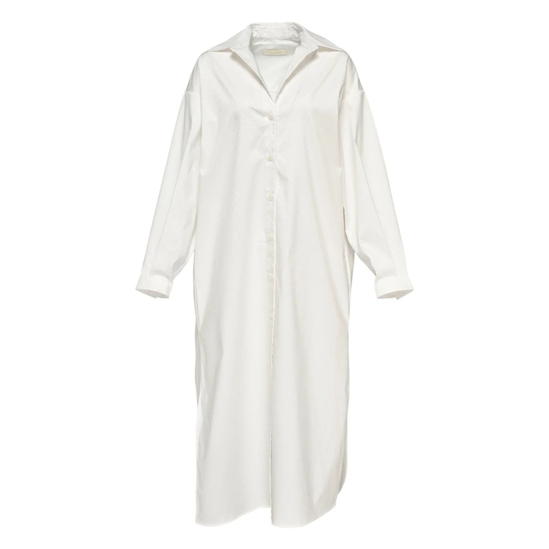 Sheen Silk Cotton Shirt Dress