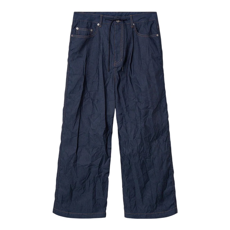 Wrinkled Denim Pants
