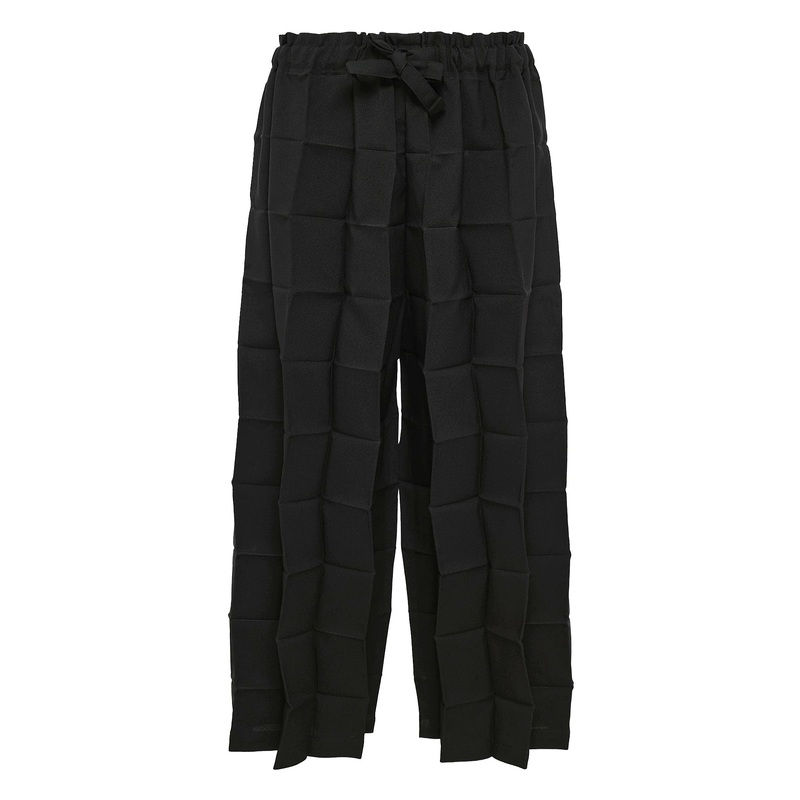 Dice Pleats Bottom Pants