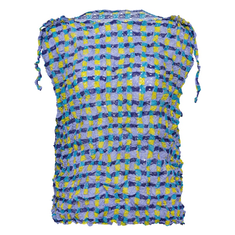 Drawing Check Lace Meringue Top