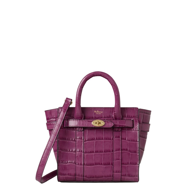 Micro Zipped Bayswater Orchid Bloom Shiny Small Croc