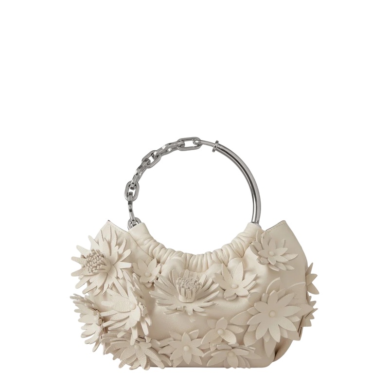 Pimlico Bracelet Bag Eggshell Buttery Nappa & Flowers
