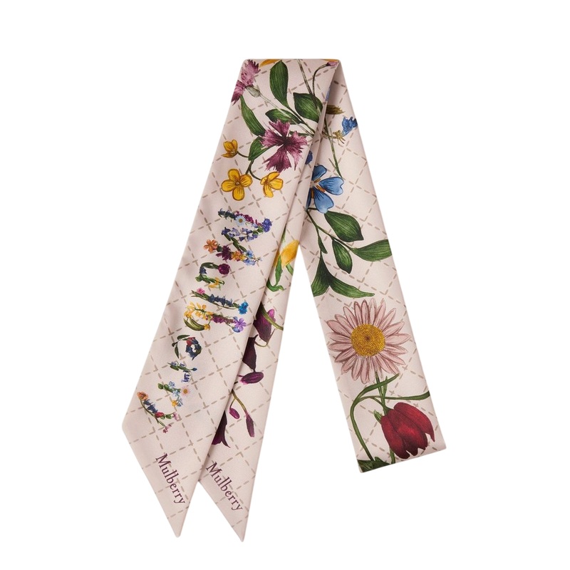 Skinny Scarf – Wild Floral Blossom Pink Recycled Polyester