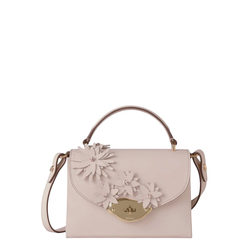 Small Lana Top Handle Blossom Pink High Gloss Leather & Flowers