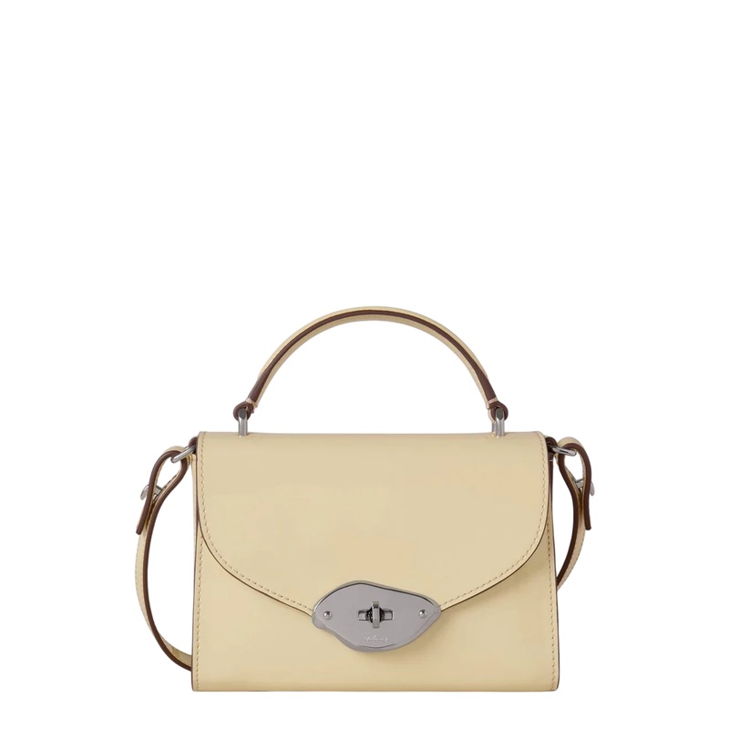 Small Lana Top Handle Buttermilk Soft Patent