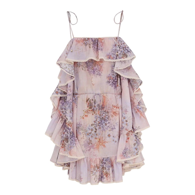 Cascadian Ruffle Mini Dress