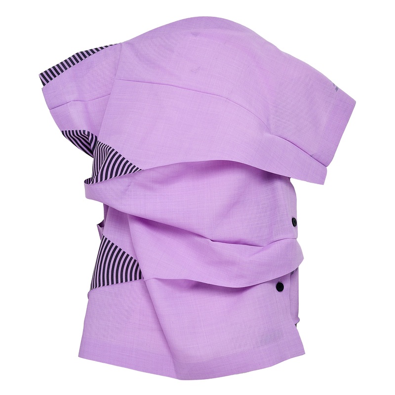 Fold Ramie Print Woven Top