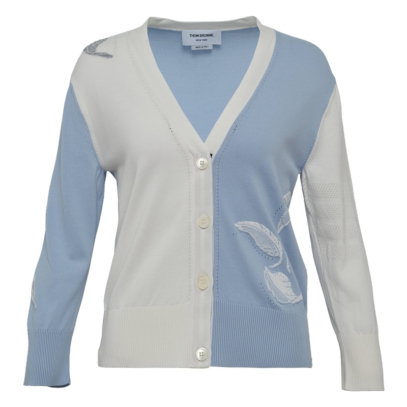 Funmix Feather Jersey Intarsia Cardigan