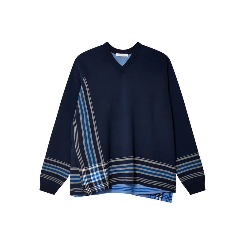 Handkerchief Knit V-Neck Top