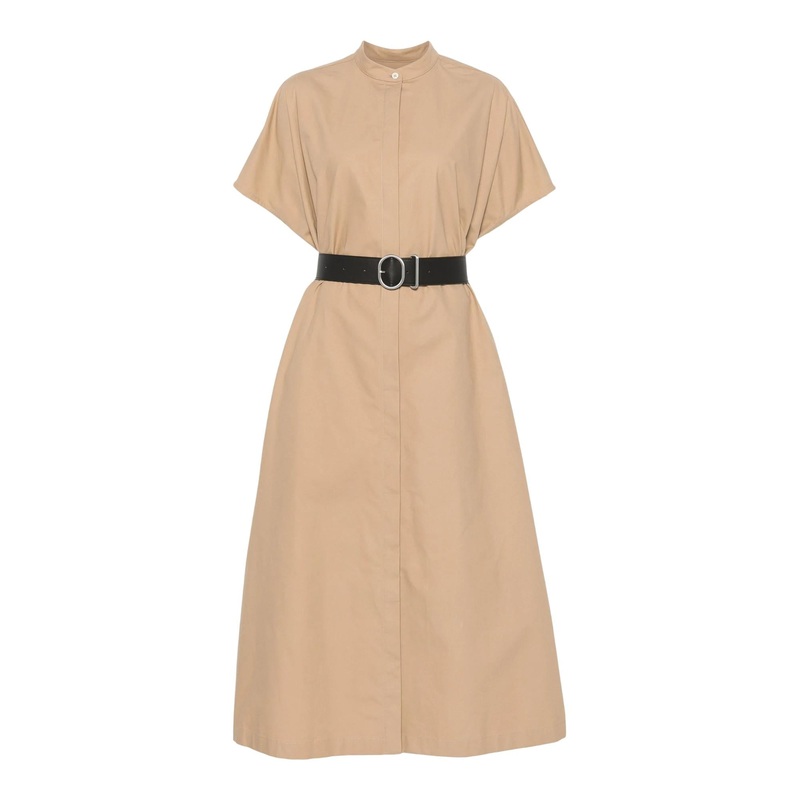 Voluminous Belted Sleevless Dress