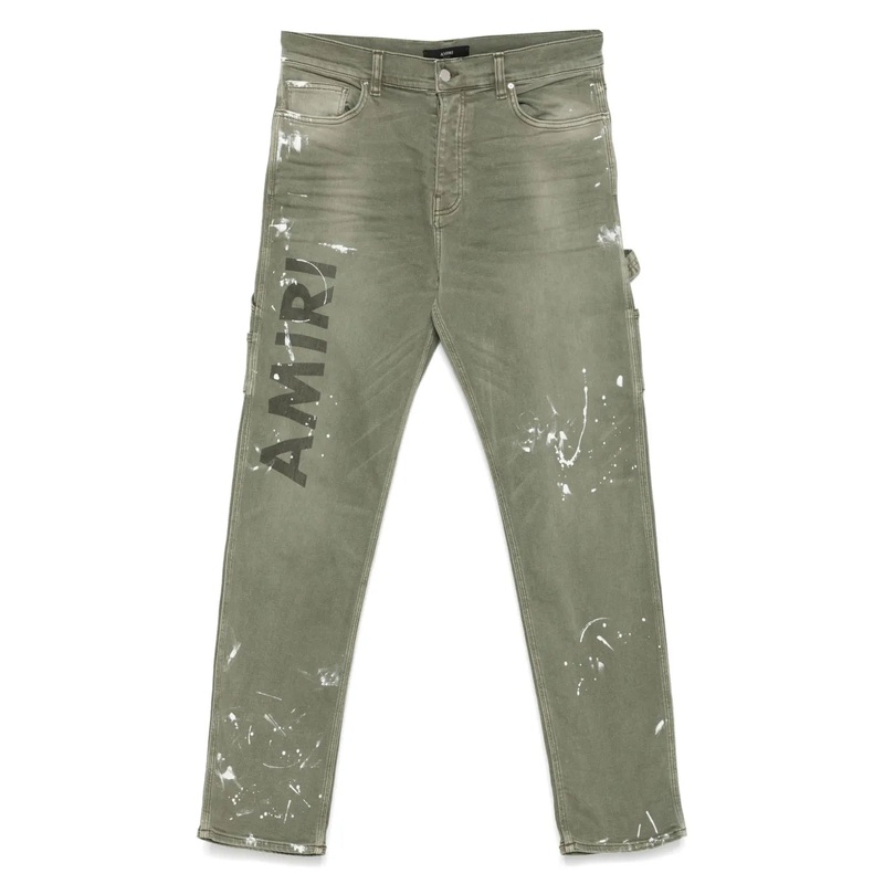 Army Logo Painted Slim Workman Jeans