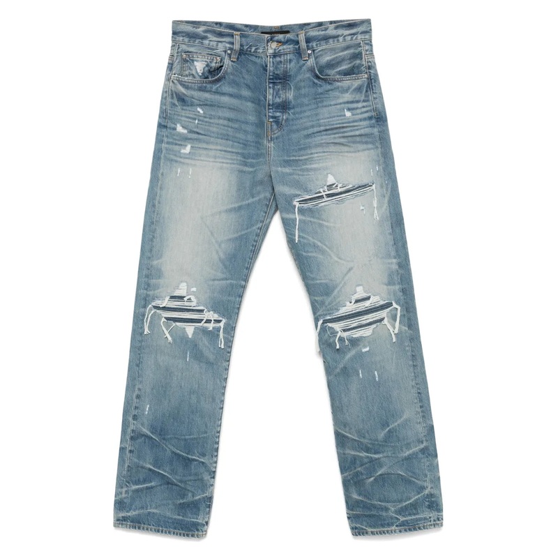 Pleated Denim Straight MX1 Jeans