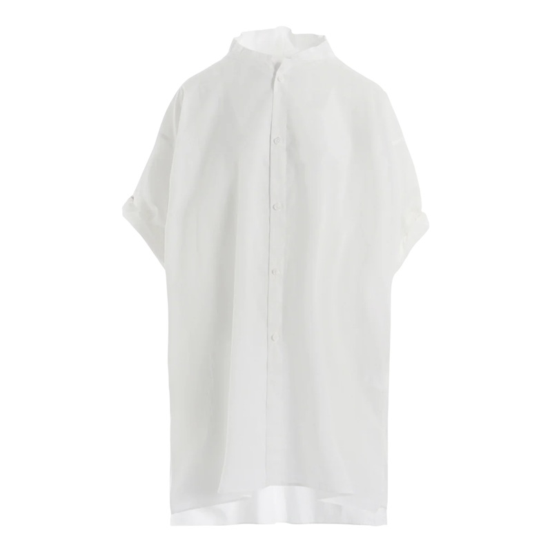 Rolled Up Half Sleeve Blouse