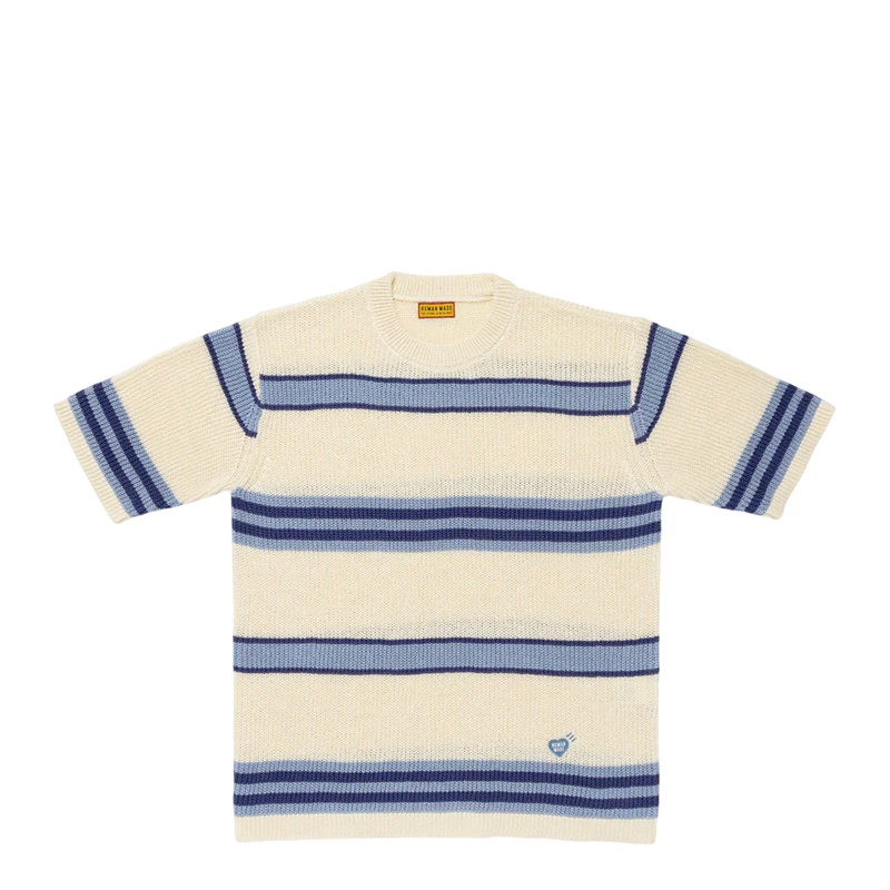 Striped Short Sleeve Knit Top