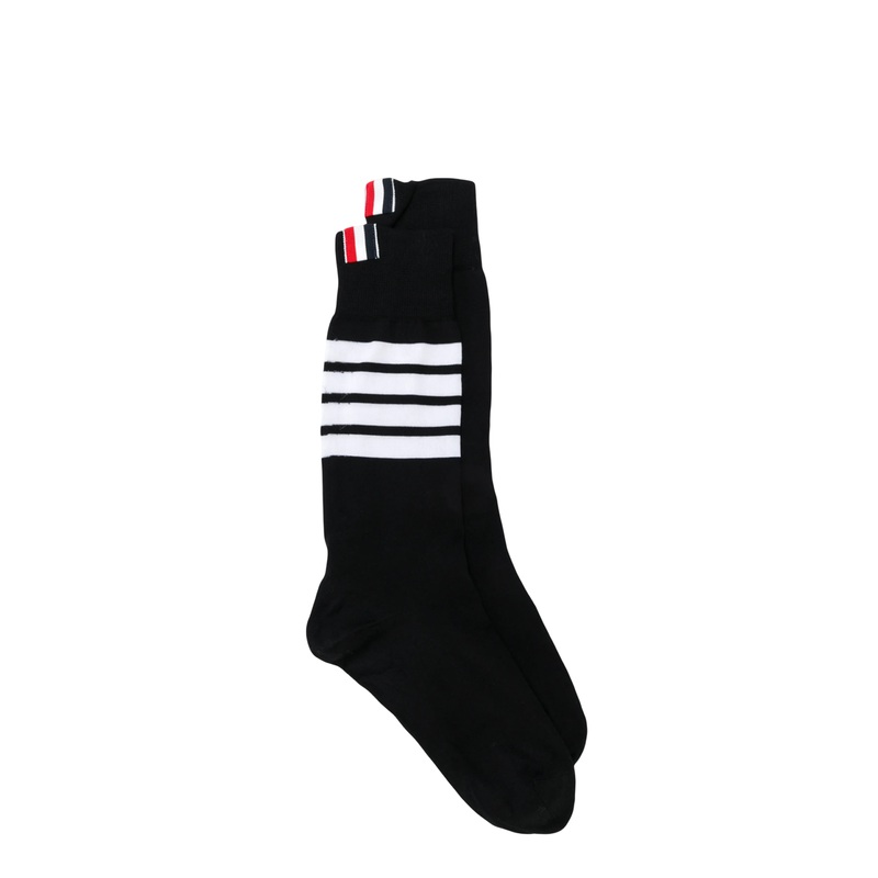 Cotton 4-Bar Mid Calf Socks Women