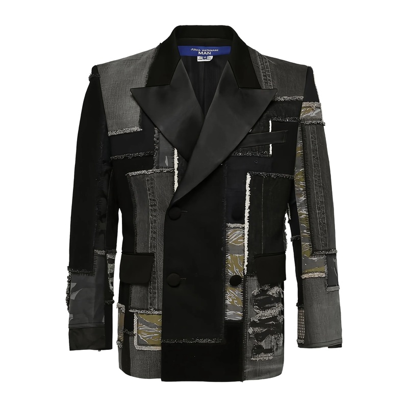 Cotton Denim X Multi Fabrics Patch Jacket