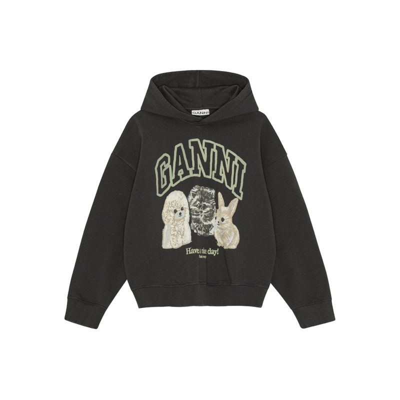 Isoli Oversize Animals Crop Hoodie