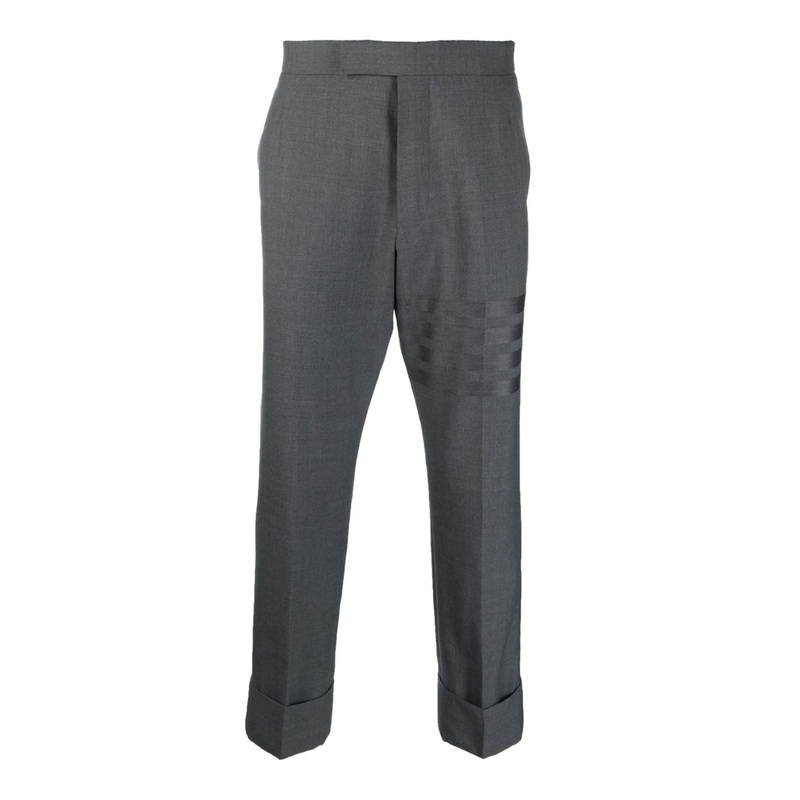 Plain Weave 4-Bar Trousers Men