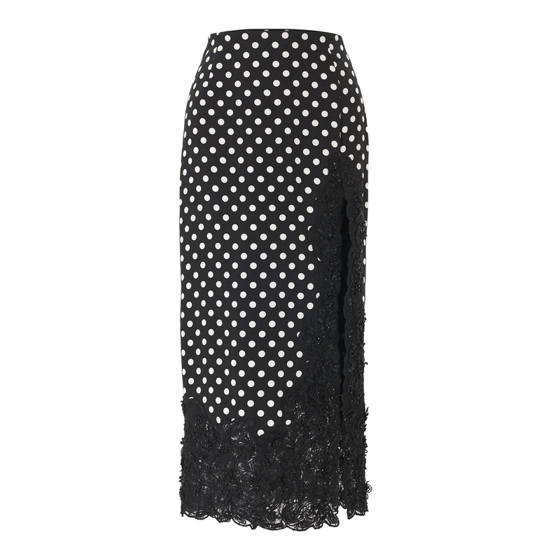 Polka Dot Midi Skirt