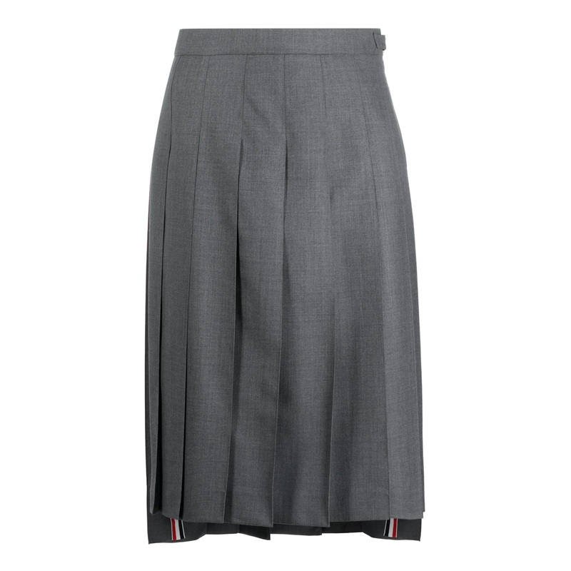 Twill Midi Pleated Skirt Women