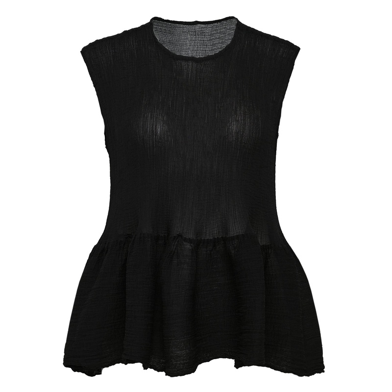 Bounce See-Through Crepe Tank