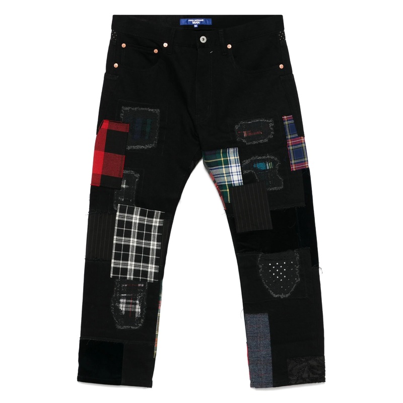 Cotton Denim X Multi Fabrics Pants