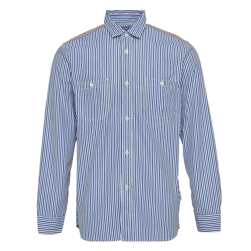 Cotton Stripe Check Shirt