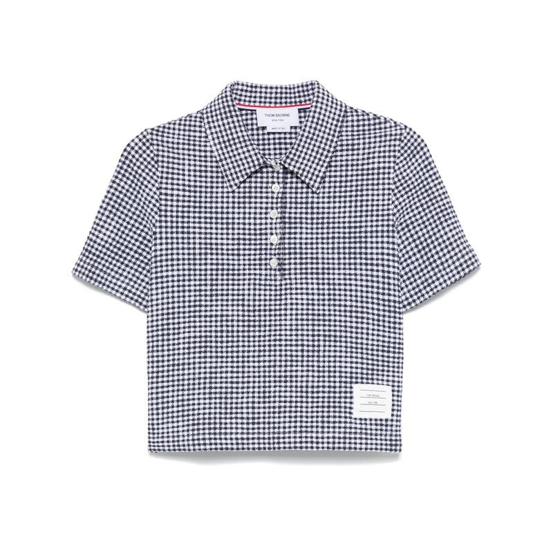 Gingham Cotton Tweed Polo Women