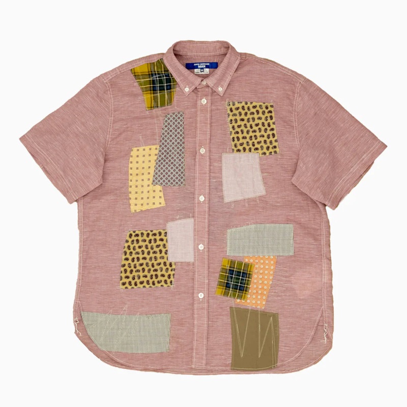Houndstooth Check X Patchwork Shirt