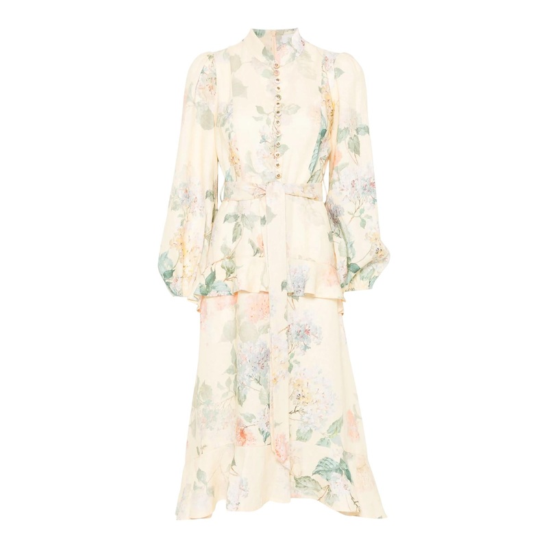 Illuminate Peplum Midi Dress