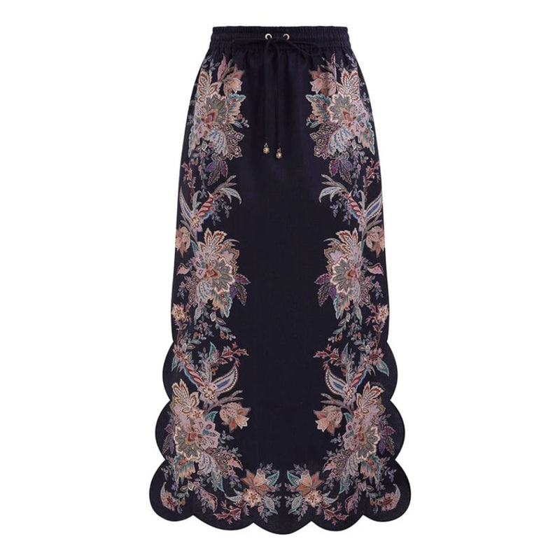 Rhiannon Scallop Midi Skirt
