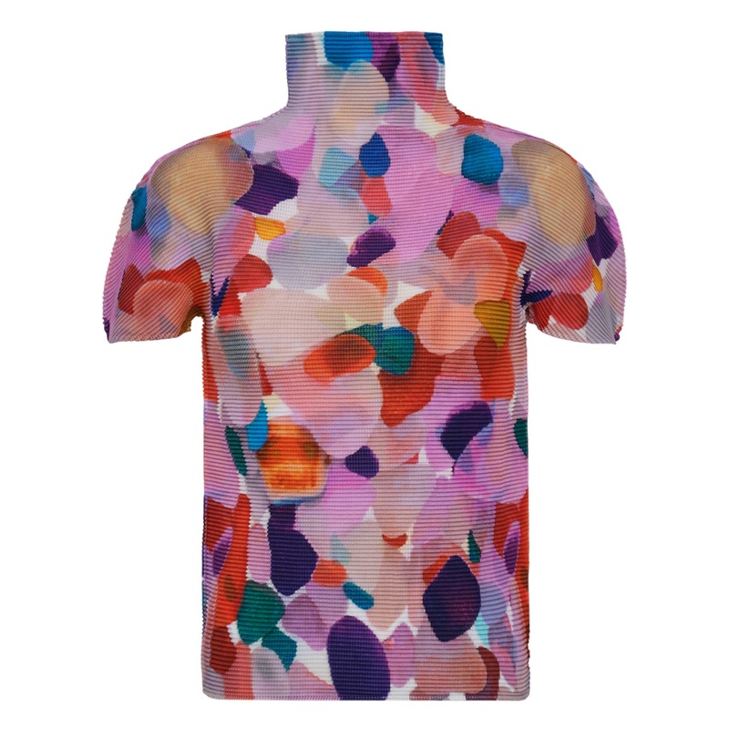 Sea Glass Short Sleeve Round Neck Top