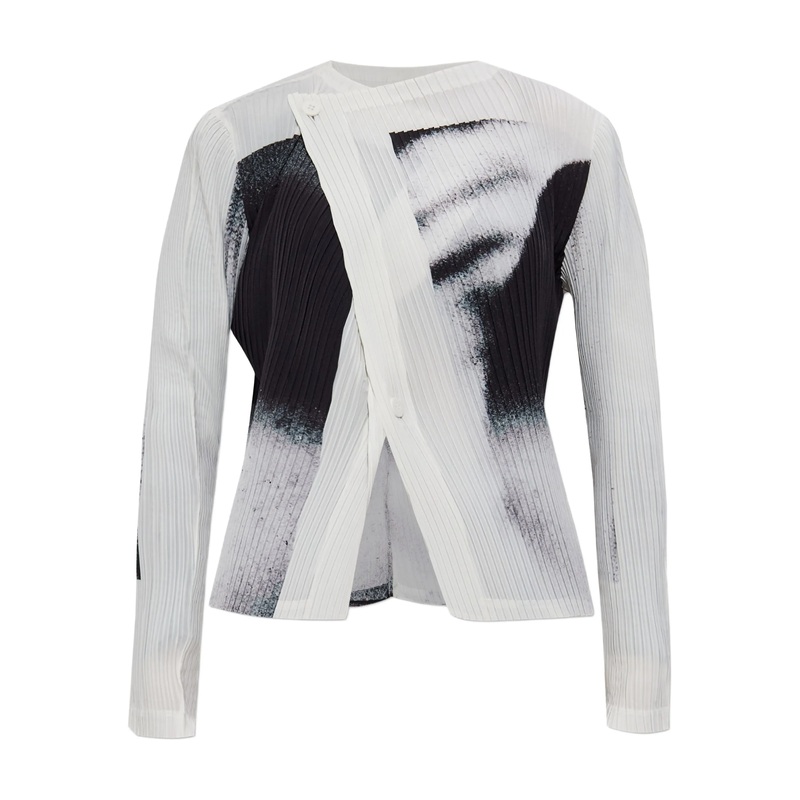 Shadow Study Pleats Pleated Cardigan