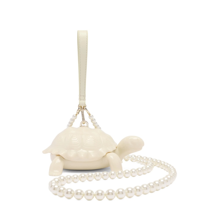 Tortoise Bag With Pearl Crossbody