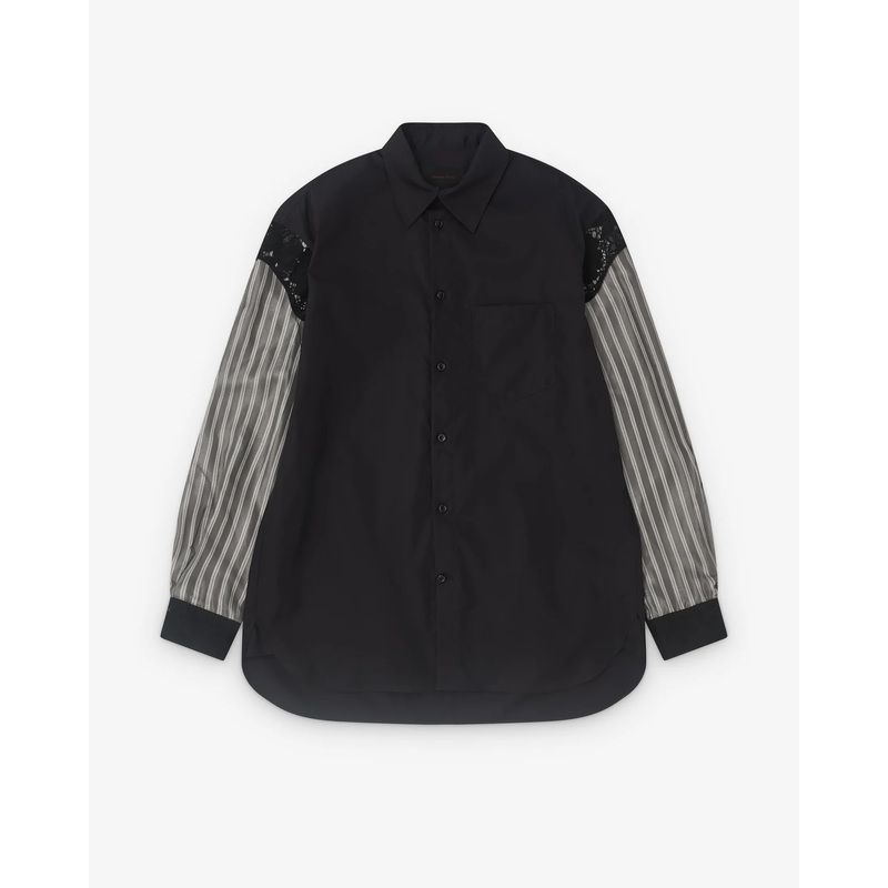 Trapped Lace Patchwork Easy Shirt