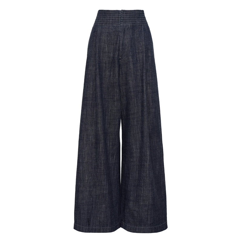 Drawstring Waist Wide Leg Pants
