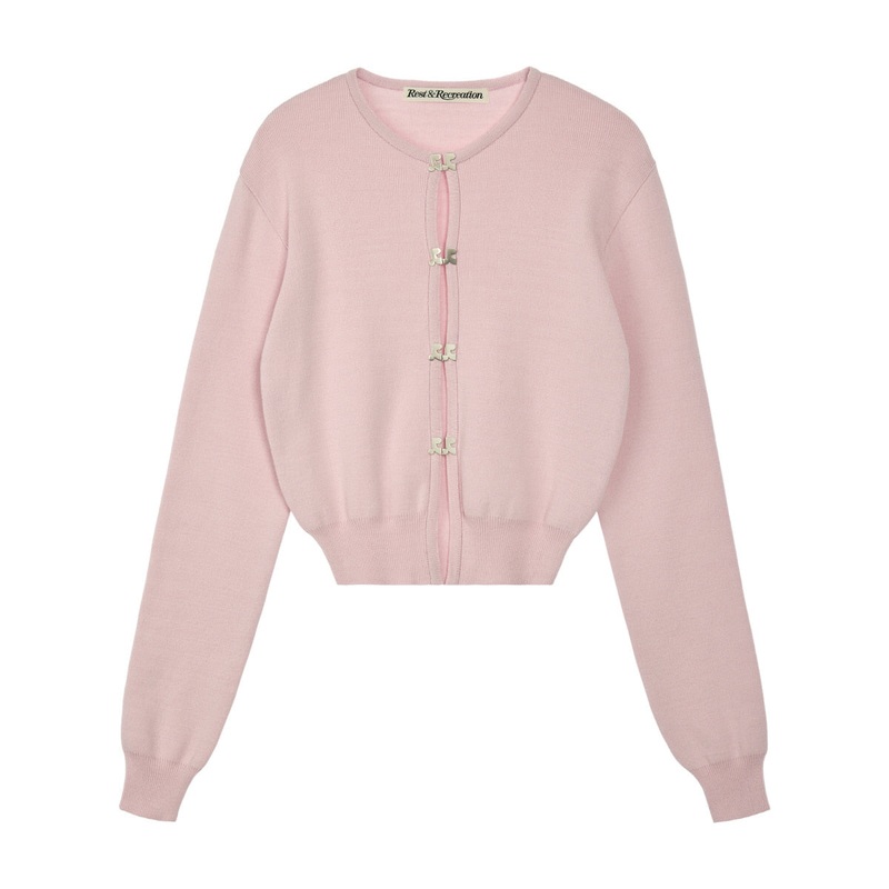 Logo Clip Knit Cardigan