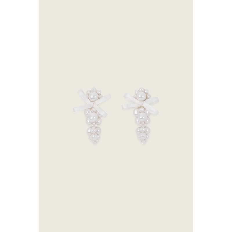 Petite Bow Detail Cluster Earrings