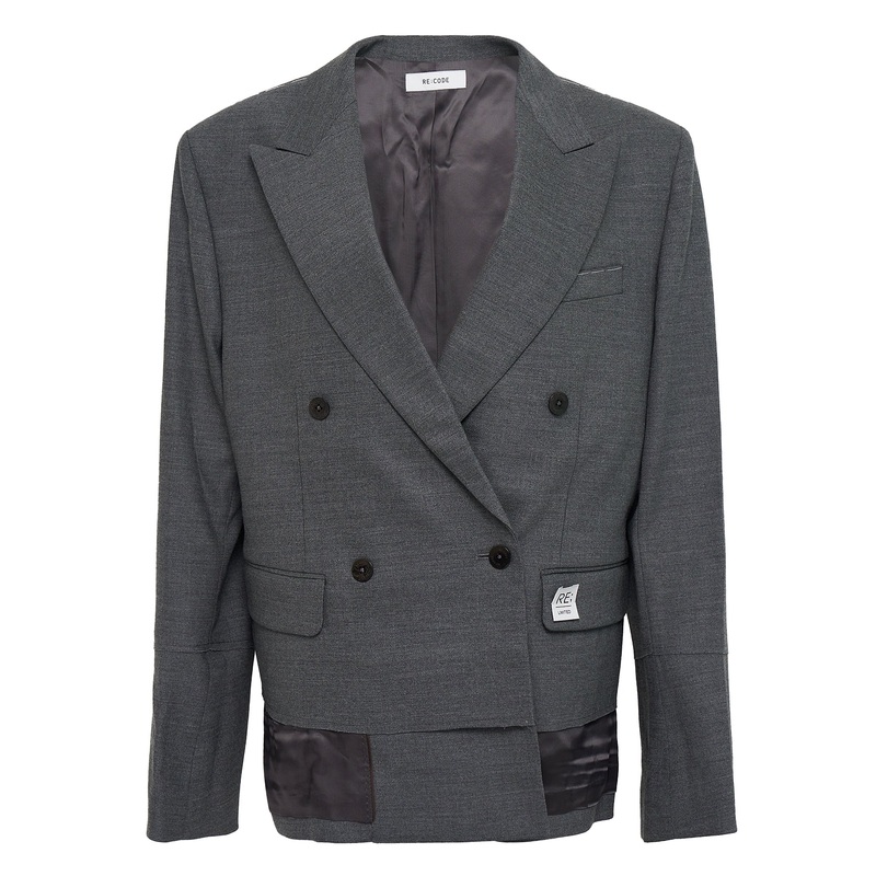 Raw Edge Pocket Oversized Jacket