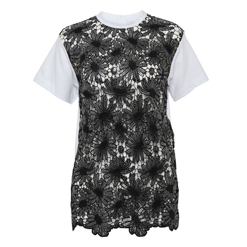 Rayon Polyester Sequin Embroidery Tee