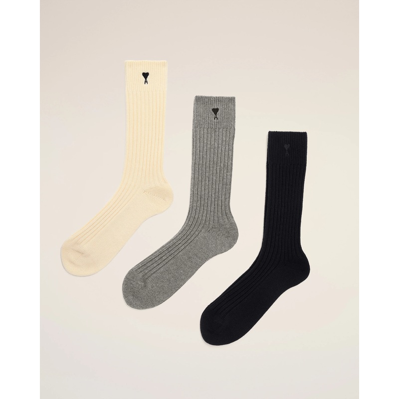 Three Pack Socks Black Ami De Coeur