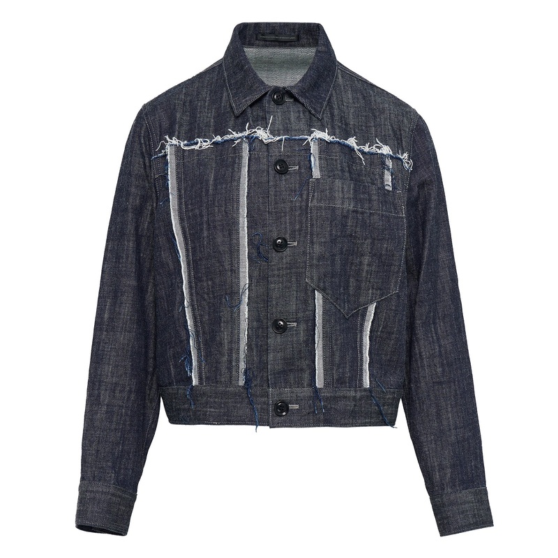 Untrimmed Panel Denim Jacket