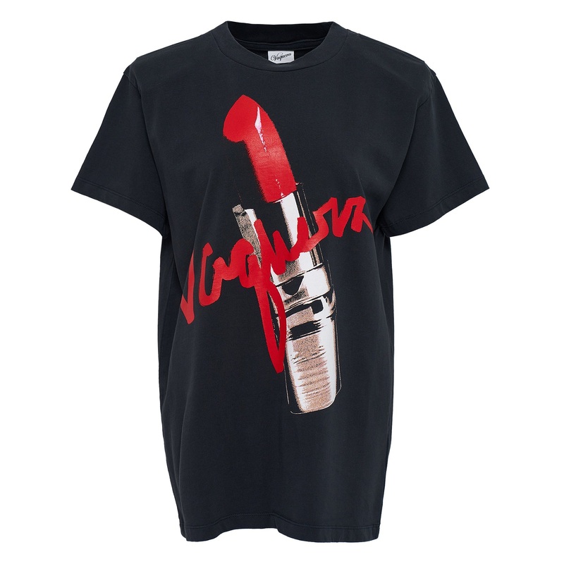 Women Lipstick Oversized T-Shirt
