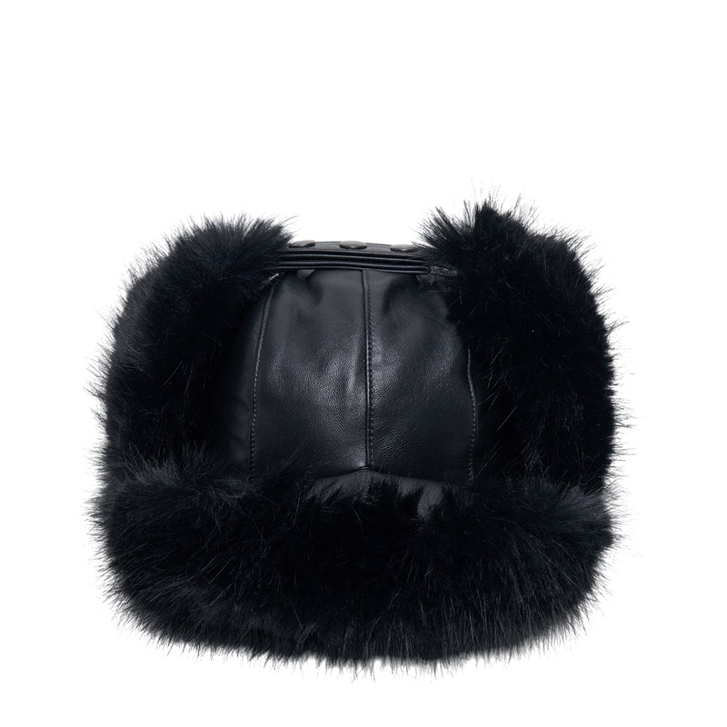 Women Trapper Hat Leather