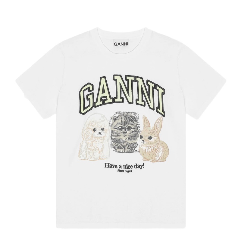 Basic Cotton Jersey Animal Print Relaxed Fit T-Shirt