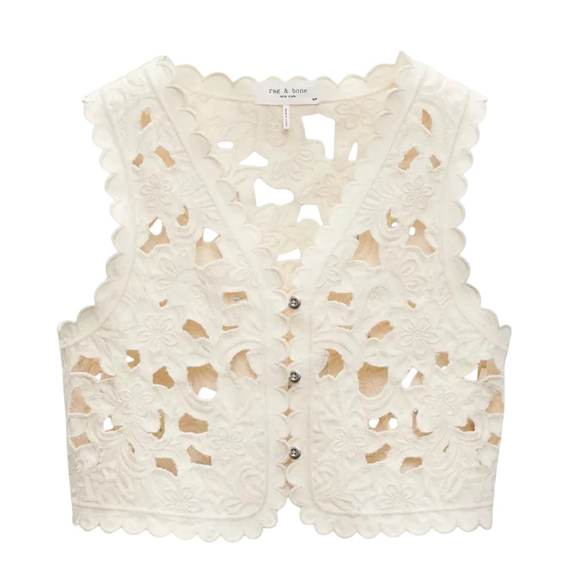 Coralie Floral Cutout Vest