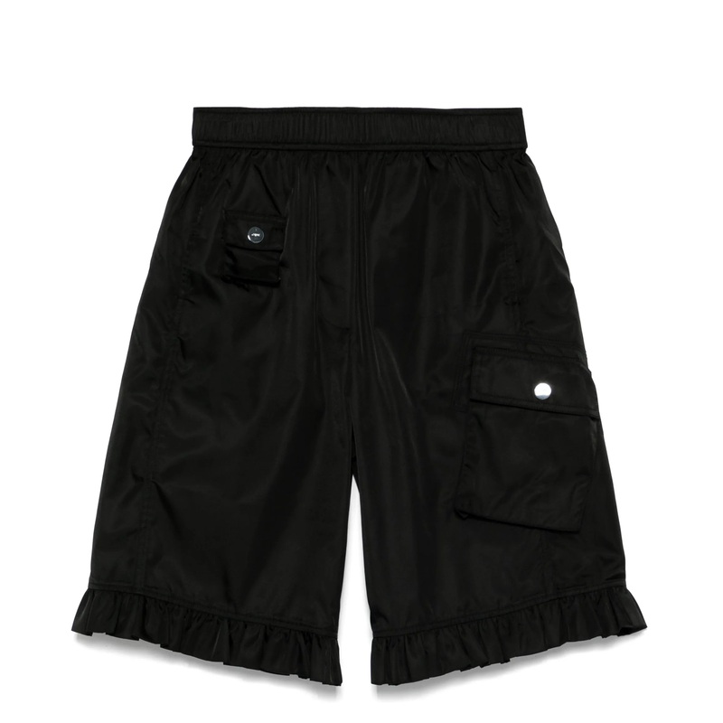 Duchesse Nylon Midi Ruffle Shorts